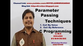 CALL BY VALUE  & CALL BY REFERENCE (PARAMETER PASSING TECHNIQUES) - C PROGRAMMING ||