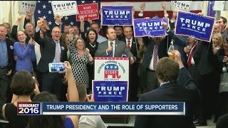 Donald Trump and his supporters in Erie County