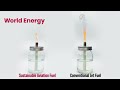 Sustainable Aviation Fuel versus Conventional Jet Fuel Burning Demonstration