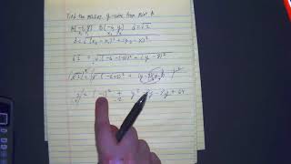 Distance Formula Find the missing y coordinate 2nd