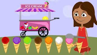 Ice Cream - we learn colors and count numbers (for kids in English)