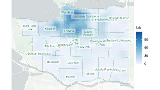 Making a density (KDE) map in R