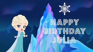 Happy Birthday Julia - greeting card video ❤️