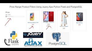 Price Range Product Filters Using Jquery Ajax Python Flask and PostgreSQL