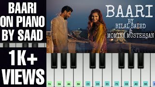 Baari Song On Piano🎹 Played By Saad | Bilal & Momina