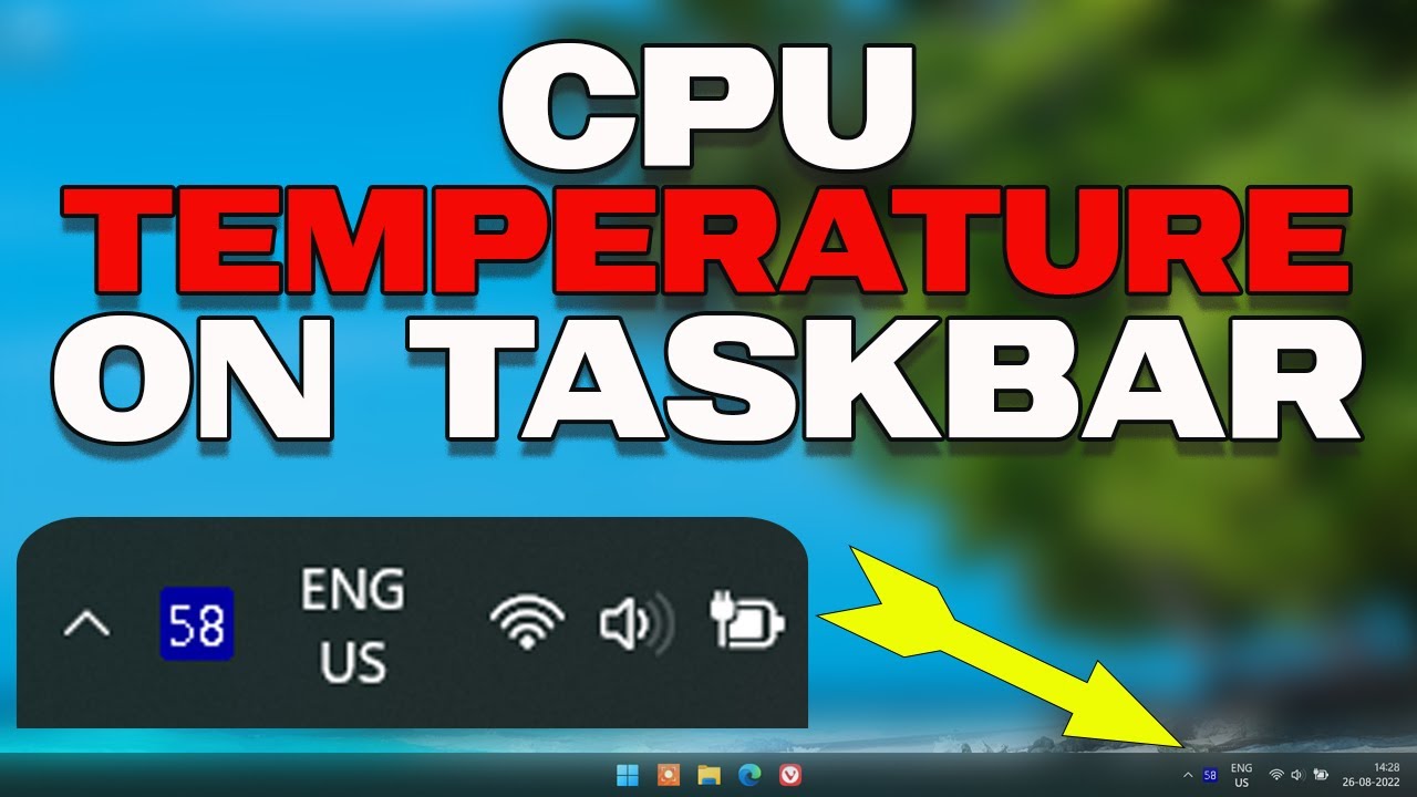 How To Show CPU Temperature On Taskbar In Windows - YouTube