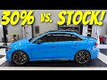 2024 Audi RS3 30% Window Tint vs Stock: Before and After Comparison