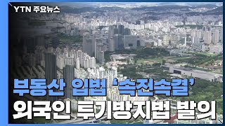 '속전속결' 부동산 입법...외국인 투기방지법 발의 / YTN