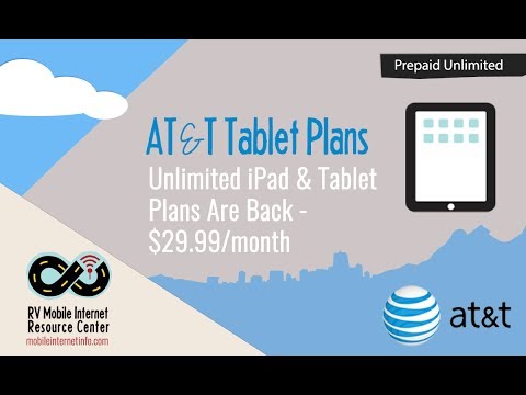 AT&T Brings Back Unlimited Tablet Plans for $29.99/month AT&T Brings Back Unlimited Tablet Plans for $29.99/month