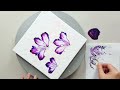 (891) How to Paint Flowers with Rubber Bands  Fluid Acrylic  Easy painting idea  Designer Gemma77