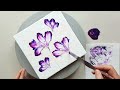 (891) How to Paint Flowers with Rubber Bands  Fluid Acrylic  Easy painting idea  Designer Gemma77