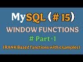 SQL Window Functions- Ranking Functions with Real Examples || SQL Full Course #15