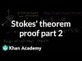 Stokes' theorem proof part 2 | Multivariable Calculus | Khan Academy