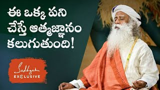 ఈ ఒక్క పని చేస్తే ఆత్మజ్ఞానం కలుగుతుంది! The Only Thing You Need To Do For Enlightenment | Sadhguru