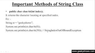 252. charAt method in Java Programming (Hindi)