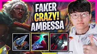 FAKER CRAZY GAME WITH AMBESSA MID! - T1 Faker Plays Ambessa MID vs Akali! | Season 2024