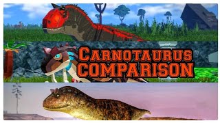 Jurassic Blocky VS. Prehistoria VS. Dinosaur World: CARNOTAURUS Comparison