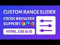 Custom range slider with HTML, CSS & Javascript | Cross browser range slider