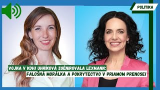 VOJNA V KDH! Uhríková ZGÉNIROVALA Lexmann: Falošná morálka a pokrytectvo v priamom prenose!