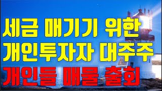 주식투자 세금을 매기기 위한 개인투자자 대주주, 개인들 매물 출회