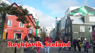 Walk tour thru some of the streets of  Downtown Reykjavik, Iceland