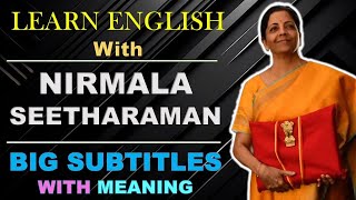 Inspiring Speech by Nirmala Seetharaman  | Learn English through Speeches with Big Subtitles