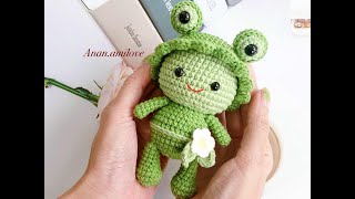 Crochet frog doll for beginner | crochet easy amigurumi | crochet free tutorial