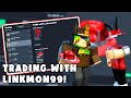 I TRADED FOR RED SPARKLE TIME FEDORA WITH LINKMON99 (Richest Player On Roblox!)