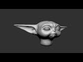 how to sculpt baby yoda head zbrush