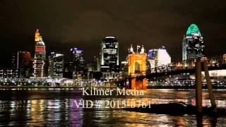 Downtown Cincinnati, Ohio Skyline at Night