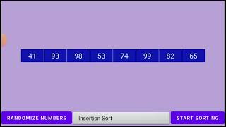Easy Sorting Algorithms Android Application