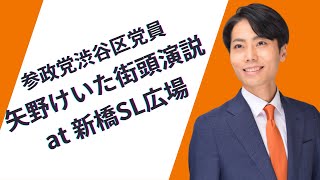 【参政党/渋谷区党員】矢野けいた 街頭演説 at 新橋SL広場 / 2023年1月4日 / 現在の日本の政治、仕組みへの疑問を訴える魂の演説！！