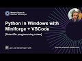 Minimal Python environment in Windows with Miniforge and VSCode