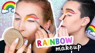 🌈 Odtwarzam tęczowy Insta makijaż Jamesa Charlesa 🌈 #Challenge ♦ Agnieszka Grzelak Beauty