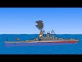 bismarck vs yamato battleship animation