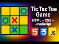 Tic Tac Toe Game Using HTML CSS & JavaScript | Beginner Project Tutorial in Hindi