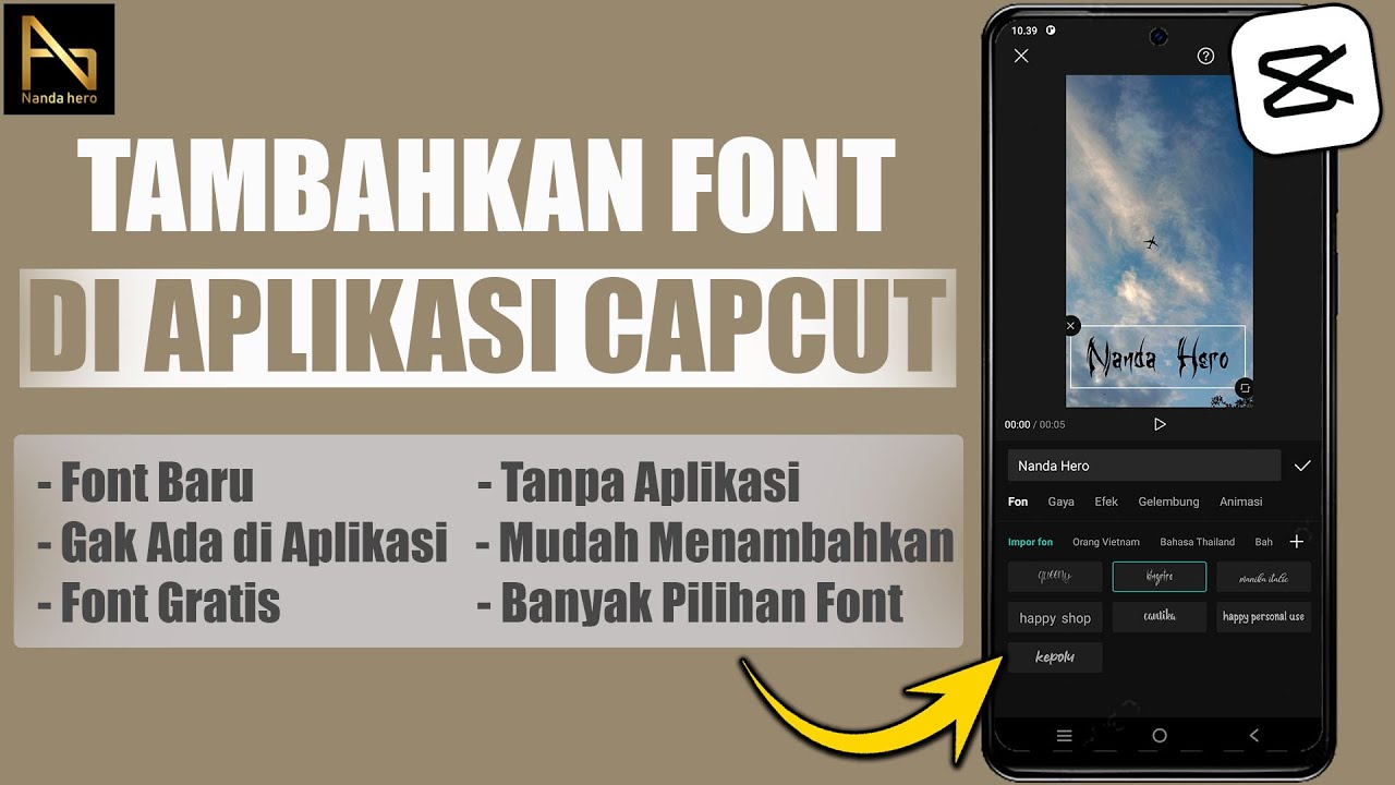 √ Cara Menambahkan Font Di Capcut - YouTube