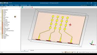 Holographic Tapered Leaky-Wave series fed patches array Antenna in cst