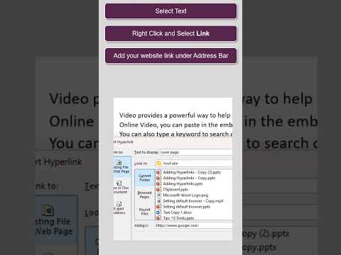MS Word Adding hyperlinks to text #microsoftoffice #microsoftword #msword
