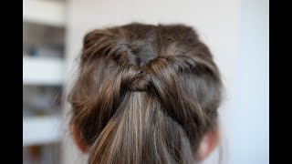 Pleciona fryzura dla dziewczynki / Easy braided hairstyle for girls