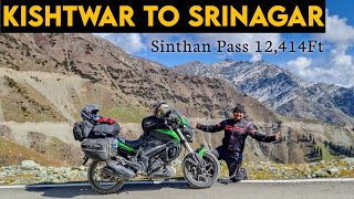 Kishtwar to Srinagar, Sinthan Pass 12,414 Feet || EP 10 Ranchi to Kashmir \u0026 Ladakh Ride