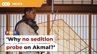 Why no sedition probe on Akmal posing with sword, says senator