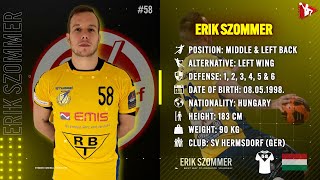 Erik Szommer - Middle & Left Back & Left Wing - SV Hermsdorf - Highlights - Handball - CV - 2022/23