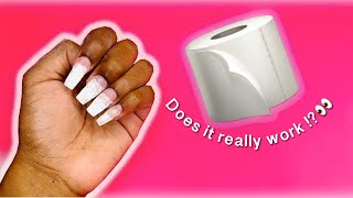 Fake Nails with Toilet Tissue ! | Tissue Nails Home