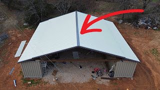 Finishing the Roof! MY Dream Shop Roof Is complete! But I Made a HUGE Mistake!