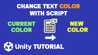 Unity Change Text Color Script | Unity Change TMP Text Color In Script | Unity Tutorial