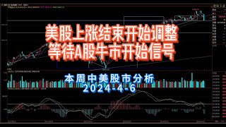 美股结束上涨开始调整。等待A股牛市信号。4月6日股市分析