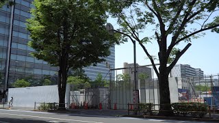 中野区役所新庁舎の建設状況（2021年5月9日）