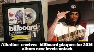 Alkaline receives billboard plaque for 2016 album New Levels Unlocked