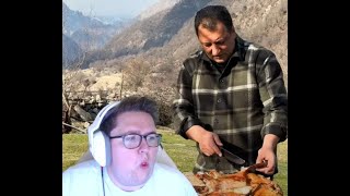 I Caught A Huge Fish and Cooked It in a Big Tandoor! Fish Day in the Village | Hobo Reacts